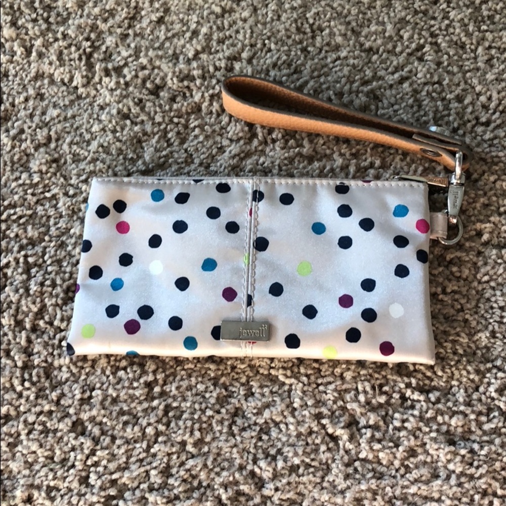 Polka dot wristlet